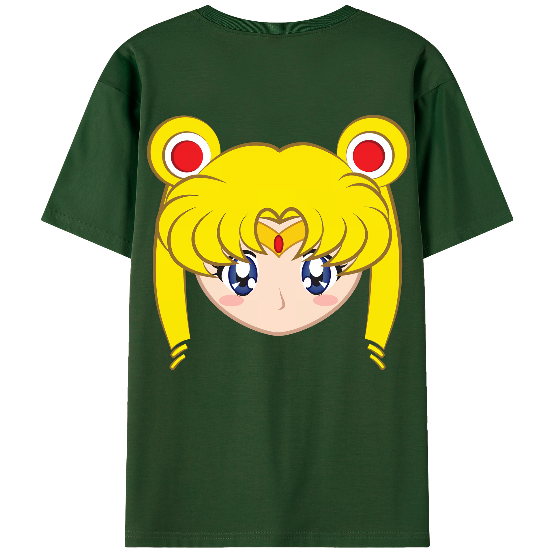 （画像用） 美少女戦士セーラームーン 月野 うさぎ つきの うさぎ Sailor Moon Tsukino Usagi 綿100％半袖Tシャツ（背面プリント）
